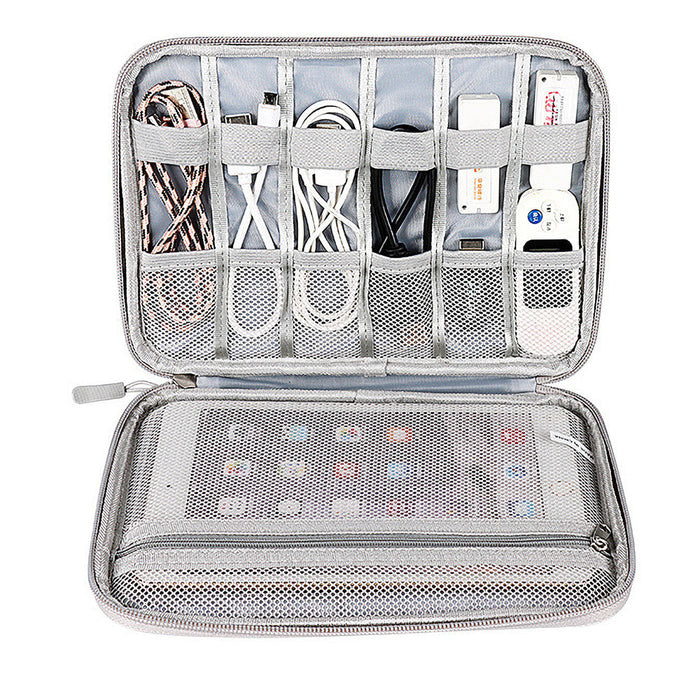 Waterproof Electronics Storage Bag - Digital Accessory Case for Tablet, Hard Drive, Power Bank with Cable Organizer - Ideal for Tech Enthusiasts on the Go