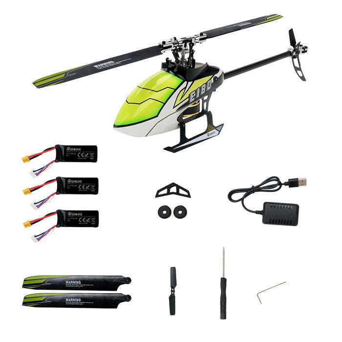 Eachine E180 V2 - 6CH 3D6G System, Dual Brushless Direct Drive Motor, Flybarless RC Helicopter BNF (FUTABA S-FHSS Compatible) - Perfect for Enthusiasts and 3D Pilots