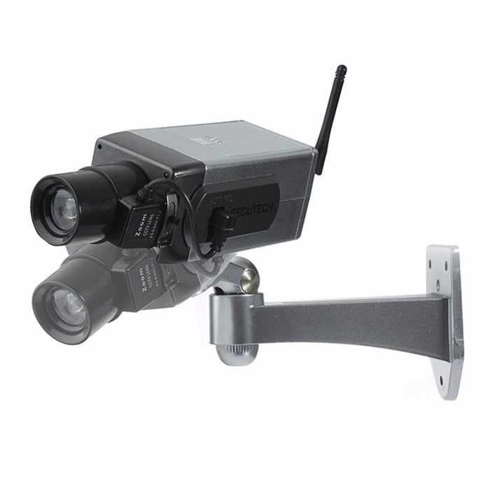 LED Flashing Dummy Security Camera - Indoor/Outdoor CCTV Surveillance Imitation - Ideal for Home and Business Protection