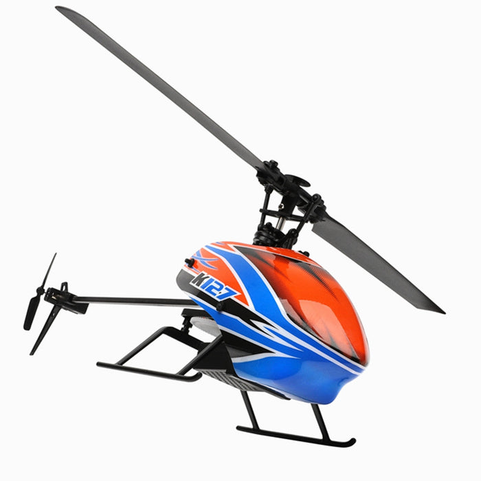 XK K127 - 4CH 6-Axis Gyro Altitude Hold Flybarless RC Helicopter RTF - Perfect for Beginners and Enthusiasts